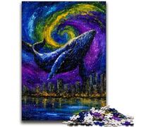 Puzzle 1000 pièces pour Adultes, Baleine mystérieuse, Cadeau Amusant et activité pour la Maison, Jouet pour Les Jours de Pluie (75x50cm)
