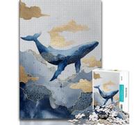 Puzzle 1000 pièces pour Adultes, Baleine mystérieuse, Jouets éducatifs et Amusants à la Maison, Cadeau d'anniversaire, Cadeau de Voyage 50x75cm