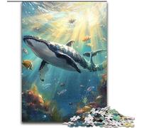 Puzzle 1000 pièces pour Adultes Baleines de l'océan, pour Adolescents et familles, décoration DIY Parfaite et défi cérébral (Taille 50x75cm)