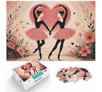 Puzzle 1000 pièces pour Adultes, Ballet Dancers Forming a Heart | Pour les amateurs de puzzles patients : ce puzzle 1000 pièces adulte offre un loisir calme à la maison.