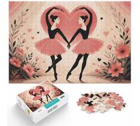 Puzzle 1000 pièces pour Adultes, Ballet Dancers Forming a Heart | Pour les vacances de Noël : ce puzzle pour adultes de 1000 pièces offre une activité classique pour Noël.