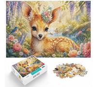 Puzzle 1000 pièces pour Adultes, Bambi in Flower Garden | Pour les jours libres de décembre : ce puzzle adulte 1000 pièces crée un moment puzzle pendant les journées froides.