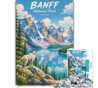 Puzzle 1000 pièces pour Adultes, Banff National Park Canada Landscape Art | Pour profiter d'un w nd calme à la maison : ce puzzle 1000 pièces adulte favorise un loisir concentré sans écran.