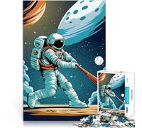 Puzzle 1000 pièces pour Adultes Baseball avec Astro Entraînez Votre Cerveau et Vos Mains avec Affiche et Feuille de Questions correspondantes 52x38cm