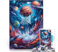 Puzzle 1000 pièces pour Adultes Basket-Ball Space Jam Défi Difficile pour soulager Le Stress Décoration d'intérieur 38x26cm