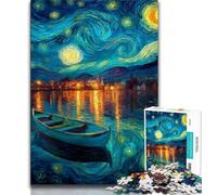 Puzzle 1000 pièces pour Adultes, Bateau Ciel étoilé, Jeu Familial Anti-Stress, défi Difficile, renforce l'amour Entre Couples, à partir de 14 Ans, 38x26cm