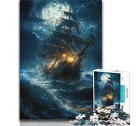 Puzzle 1000 pièces pour Adultes, Bateau naviguant sur la mer, 1000 pièces pour Adolescents, Cadeau d'anniversaire, décoration Murale pour Les 14 Ans et Plus (Taille 38x26cm)