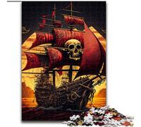 Puzzle 1000 pièces pour Adultes, Bateau Pirate en Bois, tête de Mort, pour Les 14 Ans et Plus, 50x75cm, idéal pour Les Anniversaires et Les fêtes.