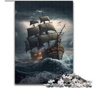 Puzzle 1000 pièces pour Adultes, Bateau Pirate, en Carton, pour Adolescents et Famille - Jeu de réflexion à Faire soi-même, 1000 pièces(26x38cm)