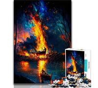 Puzzle 1000 pièces pour Adultes Bateau psychédélique coloré 1000 pièces pour Adultes, Interaction Parent-Enfant intéressante pour réduire Le Stress (Taille 38x26cm)