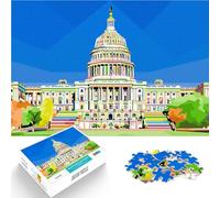 Puzzle 1000 pièces pour Adultes Bâtiment du Capitole Jouets éducatifs d'apprentissage Car C'est Un pour Toute la Famille 38x26cm
