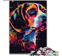 Puzzle 1000 pièces pour Adultes Beagle en Bois, pour Les 14 Ans et Plus 50x75cm. Un Casse-tête Stimulant - Jouet Relaxant pour Adolescents