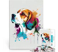 Puzzle 1000 pièces pour Adultes Beagle Jouets éducatifs et d'apprentissage Jeux familiaux Décoration d'intérieur et Cadeaux Uniques 38x52cm