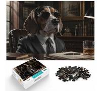 Puzzle 1000 pièces pour Adultes, Beagle Mafia Boss | Pour les w nds tranquilles à la maison : ce puzzle 1000 pièces adulte se prête aux après-midis tranquilles.