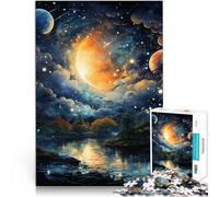 Puzzle 1000 pièces pour Adultes Beau Ciel Nocturne Défi Difficile pour soulager Le Stress Renforcer l'amour Entre Les Couples 75x50cm
