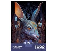 Puzzle 1000 Pièces pour Adultes Beautiful Colorful Rabbit Puzzle pour Adultes Jeu Manuel Décoration Murale pour Les Joueurs 70x50cm/1000pcs