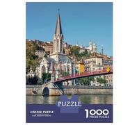 Puzzle 1000 Pièces pour Adultes Beautiful Lyon Puzzles pour Adultes, Jeu De Réflexion Difficile, Cadeau Unique pour Un Anniversaire Ou Noël 52x38cm/1000pcs