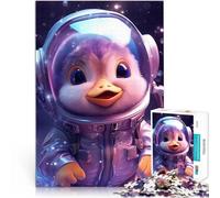 Puzzle 1000 pièces pour Adultes Bébé Canard de l'espace Jeu Familial Anti-Stress Défi Difficile Œuvre d'art 38x26cm