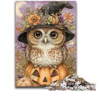 Puzzle 1000 pièces pour Adultes Bébé Hibou Staycation Kill Time avec pièces entièrement emboîtables de Formes aléatoires 26x38cm