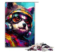 Puzzle 1000 pièces pour Adultes Bébé Robot Raton Laveur par SplattersLots de Puzzle épais et coloré Jeux de détente Jeu Familial Soulagement du Stress Défi Difficile 75x50cm