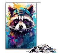 Puzzle 1000 pièces pour Adultes Bébé Robot Raton Laveur par SplattersLots de Puzzles épais et colorés pour Adultes Puzzle en Bois Jeu Stimulant 75x50cm