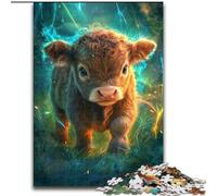 Puzzle 1000 pièces pour Adultes Bébé Yak, Casse-tête pour décoration Murale, Cadeau d'anniversaire et de Noël Unique pour Les 14 Ans et Plus (Taille 50x75cm)