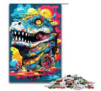 Puzzle 1000 pièces pour Adultes bébés Crocodiles robotisés par SplattersLots of Thick Color Puzzle Jouets de Divertissement Familial décoration intérieure Unique et Cadeaux 75 x 50 cm