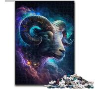 Puzzle 1000 pièces pour Adultes Bélier Cosmique en Bois, pour Les 14 Ans et Plus, 50x75cm, Jeu de réflexion pour Adolescents, pour Les fêtes