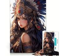 Puzzle 1000 pièces pour Adultes Belle guerrière Assemblage précis Jeu Amusant et Intelligent pour Les Moments de Paix Décoration d'anniversaire (38x26cm)