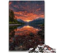 Puzzle 1000 pièces pour Adultes Belle rivière de Montagne, 1000 pièces pour Adolescents, pour renforcer l'amour Entre Couples à partir de 14 Ans (50x75cm)