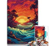 Puzzle 1000 pièces pour Adultes Belle Vague 1000 pièces pour Adolescents renforce l'amour Entre Les Couples à partir de 14 Ans 38x26cm