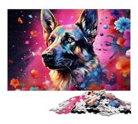 Puzzle 1000 pièces pour Adultes Berger Allemand coloré Difficile idéal comme Cadeau et Jouet pour Adolescents de 14 Ans et Plus 1000 pièces (38 x 26 cm)