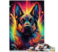 Puzzle 1000 pièces pour Adultes Berger Allemand Jouet intellectuel Jeu 26 x 38 cm Anti-Stress Vacances à la Maison tuez Le Temps pour Les 14 Ans et Plus