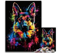 Puzzle 1000 pièces pour Adultes Berger Allemand Puzzles impossibles pour Adultes Décoration Artistique à Faire soi-même, Cadeau d'anniversaire idéal 50x75cm/19,68x29,52 Pouces