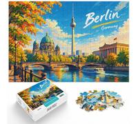 Puzzle 1000 pièces pour Adultes, Berlin, Germany Cityscape Illustration_001 | Comme idée cadeau de Noël : ce puzzle adulte 1000 pièces se prête aux moments tranquilles entre les fêtes.