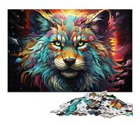 Puzzle 1000 pièces pour Adultes Bête psychédélique colorée Défi éducatif Soulagement du Stress Défi Difficile 1000 pièces (75 x 50 cm)