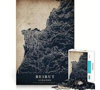 Puzzle 1000 pièces pour Adultes Beyrouth,Liban Découpe précise Jeu cognitif et ludique Cadeau de Noël apaisant (50x75cm)