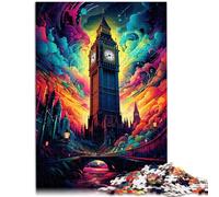 Puzzle 1000 pièces pour Adultes Big Ben Britannique Jouets éducatifs Jeux Anti-Stress 26x38cm Anniversaire Unique et Cadeaux pour Adolescents de 14 Ans et Plus