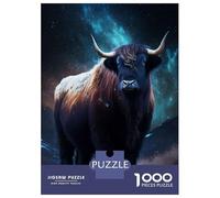 Puzzle 1000 Pièces pour Adultes Bison Space Puzzle Adulte - Jeux Relaxants - Course De Vitesse Manuelle - Cadeau d'anniversaire Unique 70x50cm/1000pcs