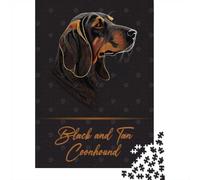 Puzzle 1000 pièces pour Adultes, Black and Tan Coonhound