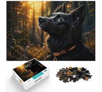 Puzzle 1000 pièces pour Adultes, Black & Gold Australian Shepherd | Pour les adultes passionnés de puzzle : ce puzzle 1000 pièces adulte peut se faire seul ou se partager.