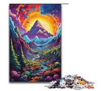 Puzzle 1000 pièces pour Adultes Black_Hills_Colorful Puzzle Jeu Pratique Décoration d'intérieur Unique et Cadeaux 1000 pièces (38 x 26 cm)