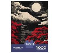 Puzzle 1000 Pièces pour Adultes Black Mount Fuji Night Puzzle Casse-tête Difficile, Idéal comme Cadeau pour Toute La Famille 70x50cm/1000pcs