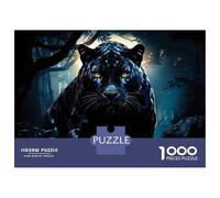 Puzzle 1000 Pièces pour Adultes Black Panther in The Night Puzzle Casse-tête Jeu De Réflexion Décoration Murale Cadeaux Uniques pour Anniversaire Et Noël 70x50cm/1000pcs