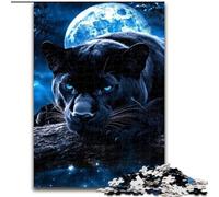 Puzzle 1000 pièces pour Adultes, Black Panther sous la Lune, Jeux, Jouets, Cadeaux d'anniversaire Uniques pour Les Enfants de 14 Ans et Plus (Taille 50x75cm)