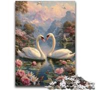 Puzzle 1000 pièces pour Adultes Black Swan, Jeu éducatif Familial, à Offrir en Cadeau à Toute la Famille, à partir de 14 Ans, 26x38cm
