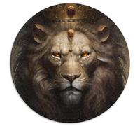 Puzzle 1000 pièces pour Adultes Bloodline of The Lion Kings, Puzzle Rond, Jeu de réflexion pour Adolescents, pour Les fêtes (Taille 67,5 x 67,5 cm)