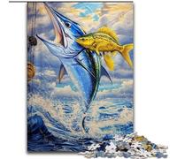 Puzzle 1000 pièces pour Adultes Blue Marlin, adapté aux Personnes de 14 Ans et Plus, Jeux éducatifs, Cadeaux du Père Noël Secret (Taille 26x38cm)