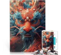 Puzzle 1000 pièces pour Adultes Bonne année Dragon Jouets de Jeu pour Cadeau Familial Décoration d'intérieur et Cadeaux Uniques 38x26cm