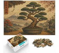 Puzzle 1000 pièces pour Adultes, Bonsai Tree with Mountain Landscape Art | Pour partager des soirées d'hiver : ce puzzle adulte 1000 pièces convient aux journées calmes autour du Nouvel An.